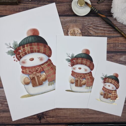 reproduction à l'aquarelle de douce surprise en format A4 A5 et A6