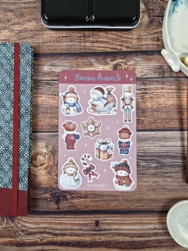 Planche stickers "Douceur hivernale"