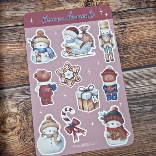 Planche stickers "Douceur hivernale"