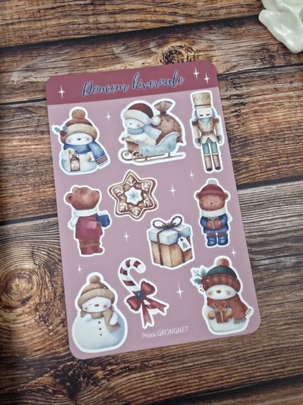 Planche stickers "Douceur hivernale"