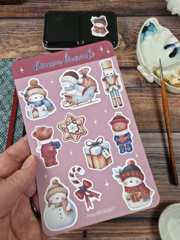 Planche stickers "Douceur hivernale"