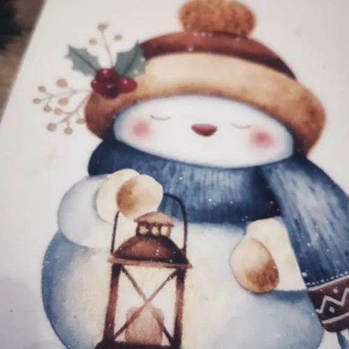 Bonhomme de neige à la lanterne