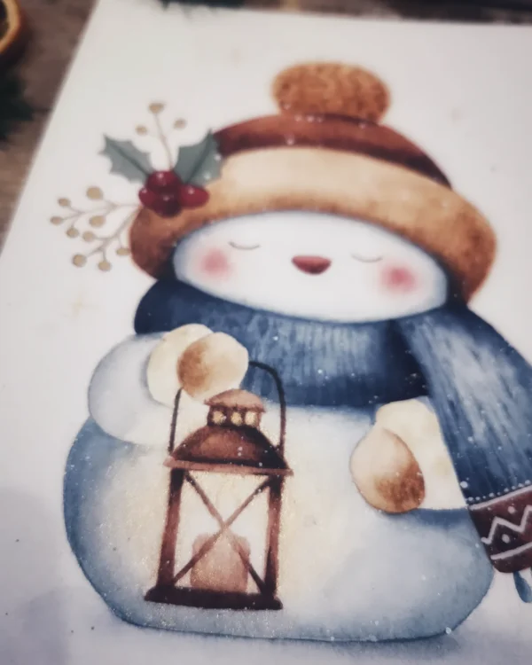 Bonhomme de neige à la lanterne