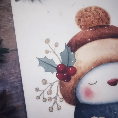 Bonhomme de neige à la lanterne