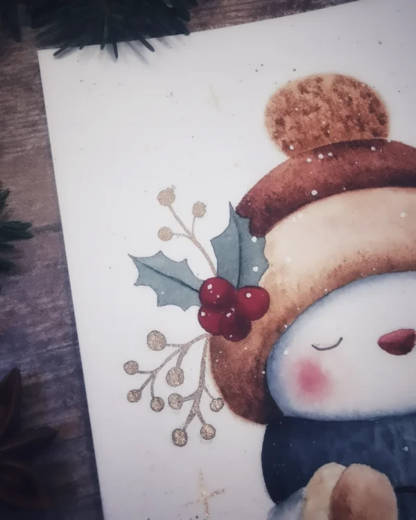 Bonhomme de neige à la lanterne