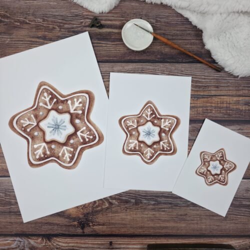 Prints d’étoiles à l’aquarelle en formats A4, A5 et A6