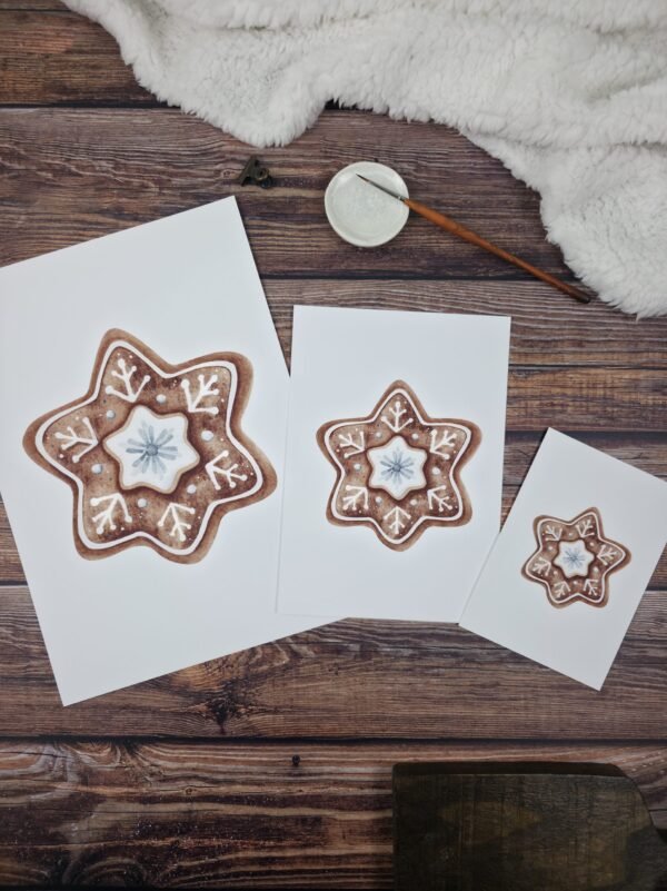 Prints d’étoiles à l’aquarelle en formats A4, A5 et A6