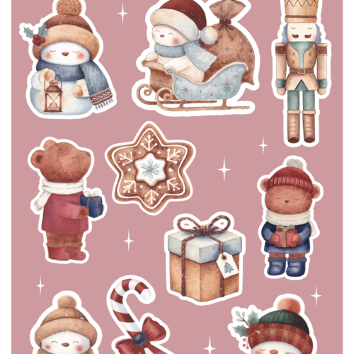 Planche stickers "Douceur hivernale"
