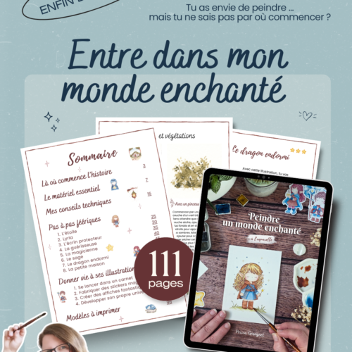 Lot 6 Cartes à peindre "Monde enchanté"