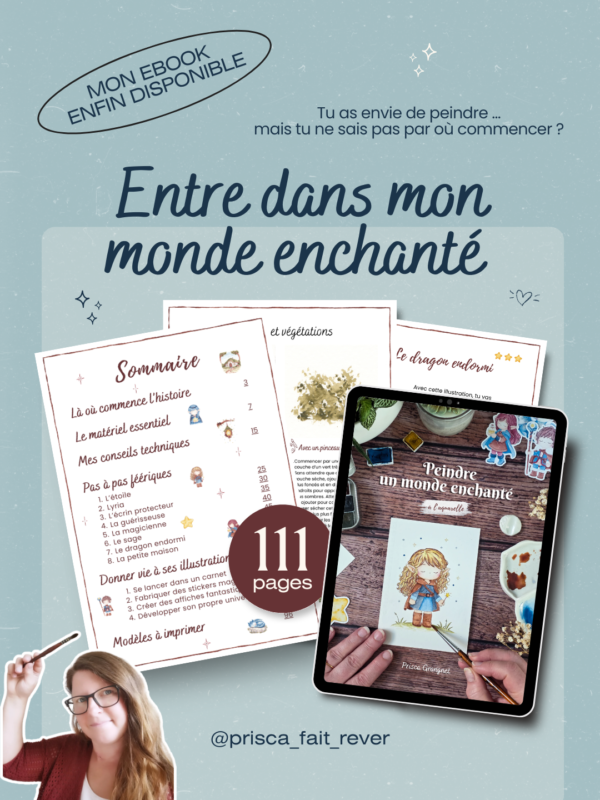 Lot 6 Cartes à peindre "Monde enchanté"