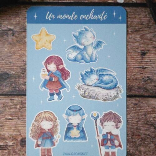 Planche stickers "un monde enchanté"