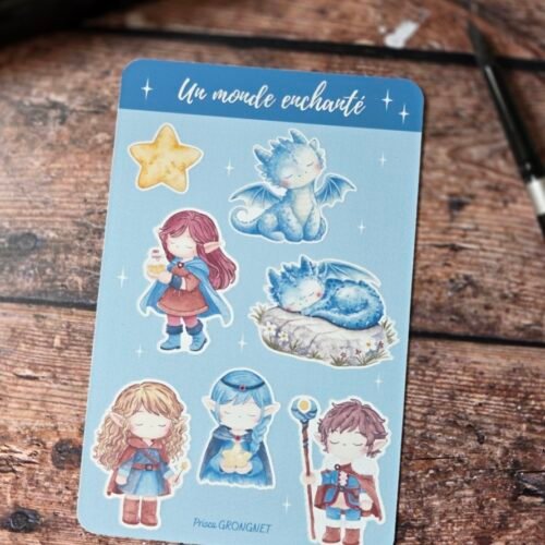Planche stickers "un monde enchanté"