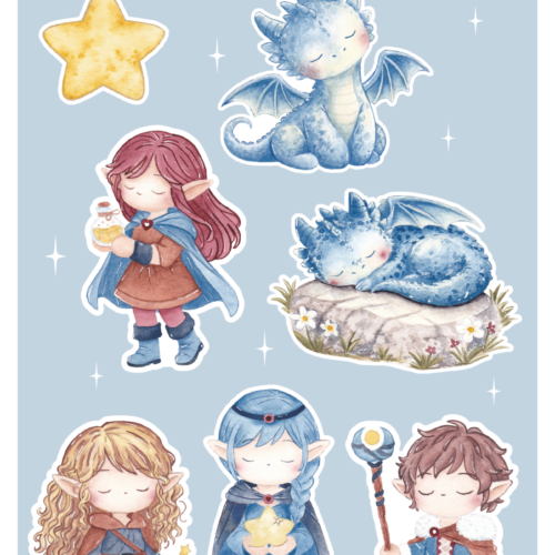 Planche stickers "un monde enchanté"