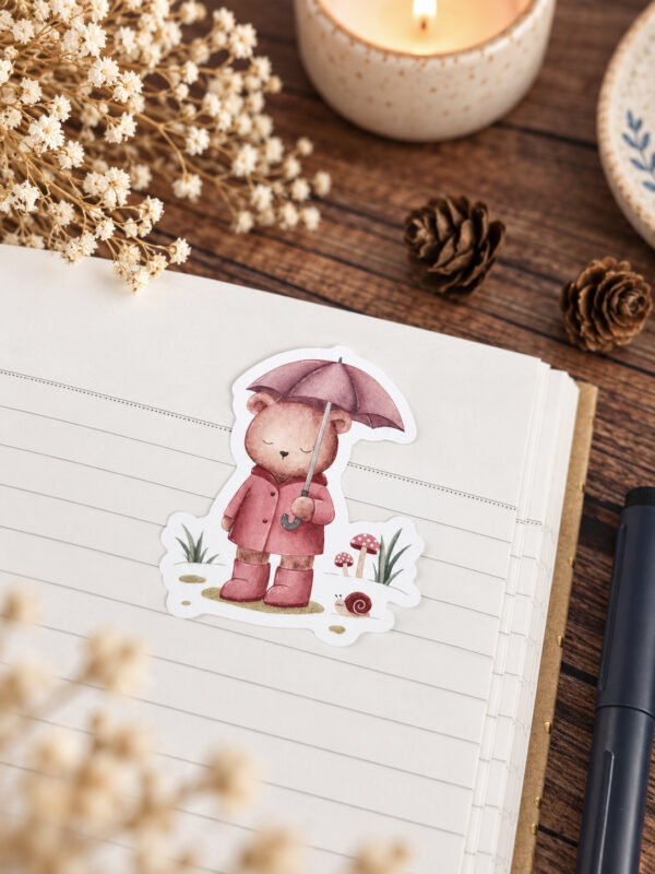Sticker "Ourson sous la pluie"